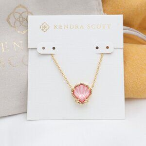 Kendra Scott Brynne Collection. Gold Blush Ivory Mother-of-Pearl Shell Necklace